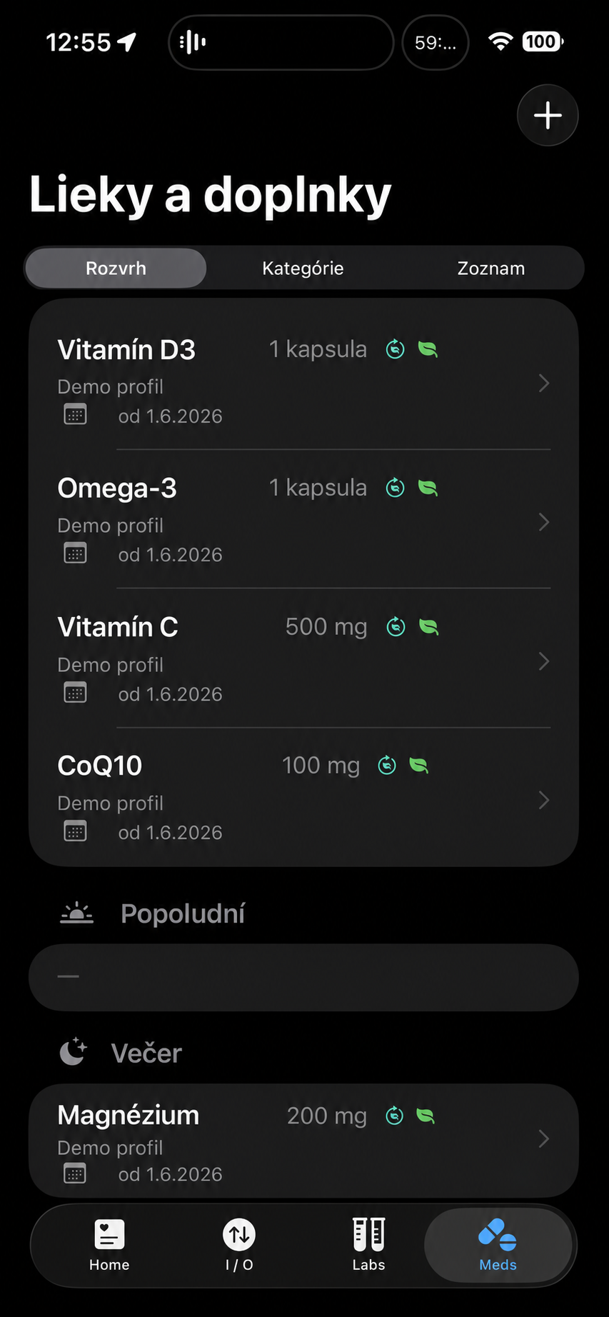 Lieky a doplnky vo Vaculik HealthOS